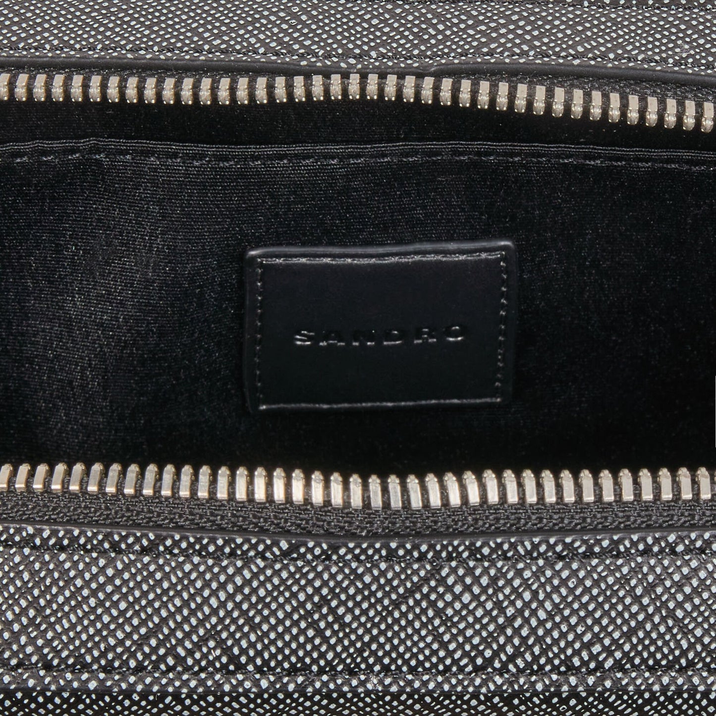 Sandro Small reconstitued leather bag Graphites