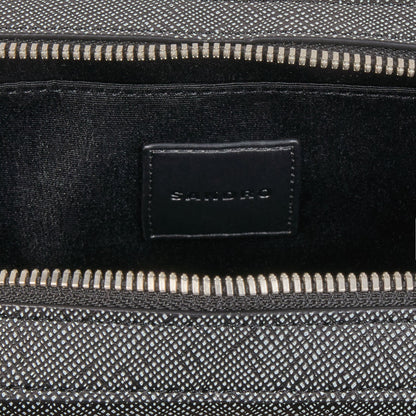 Sandro Small reconstitued leather bag Graphites
