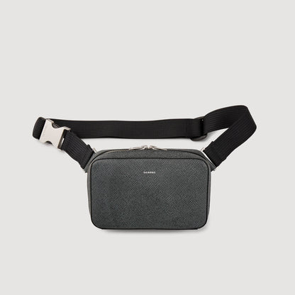 Sandro Small reconstitued leather bag Graphites