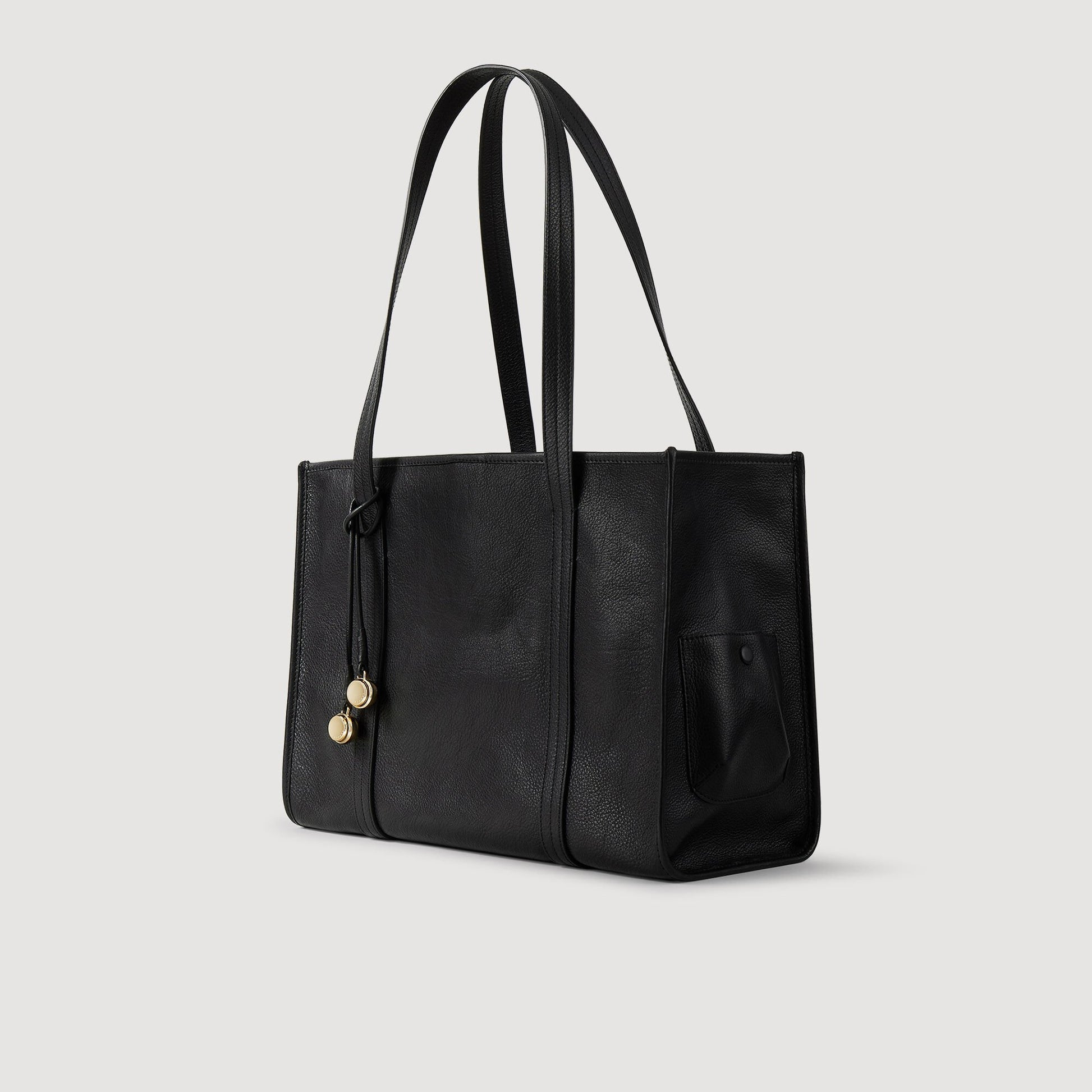 Sandro Soft leather tote bag Black