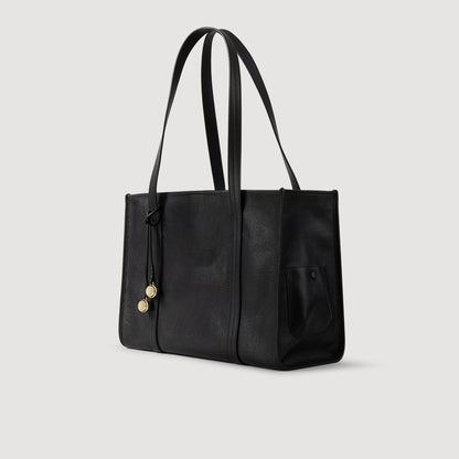 Sandro Soft leather tote bag Black