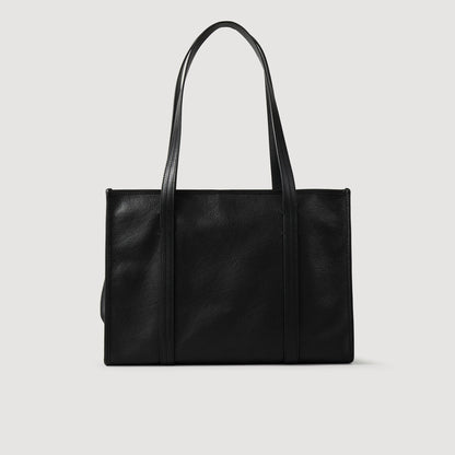 Sandro Soft leather tote bag Black
