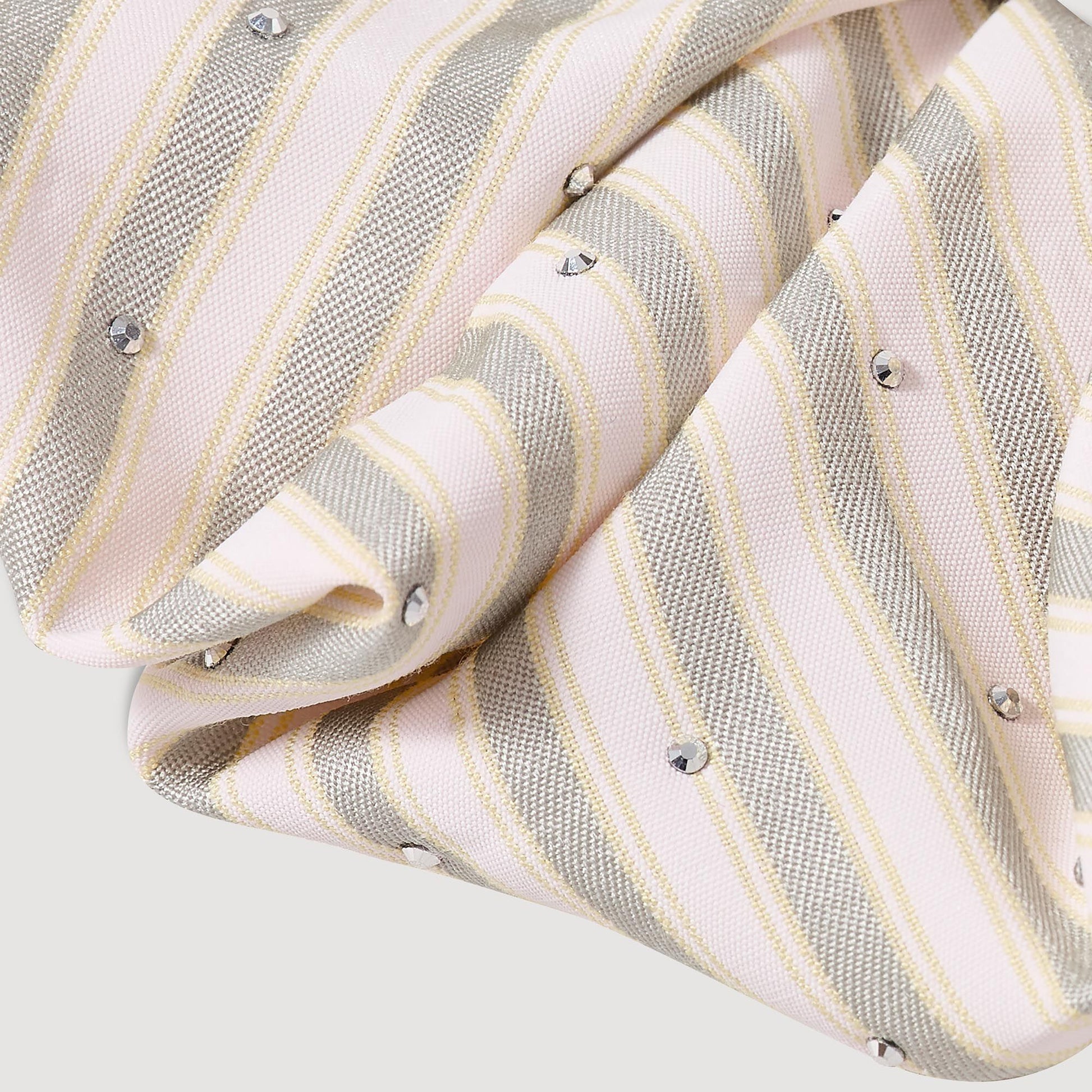 Sandro Rhinestone striped scrunchie Khaki / Pink