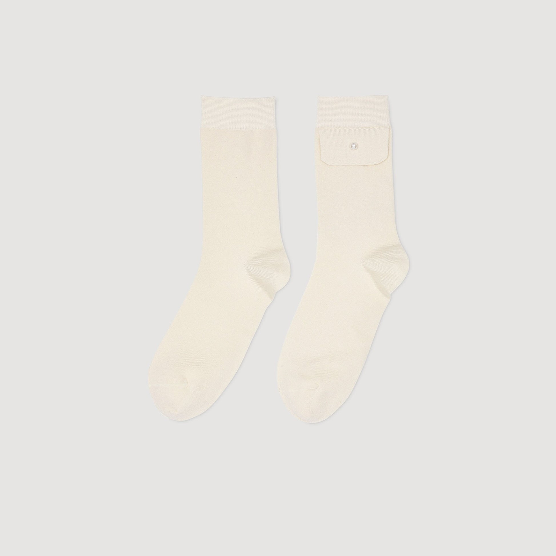 Sandro Socks with bead detail Ecru