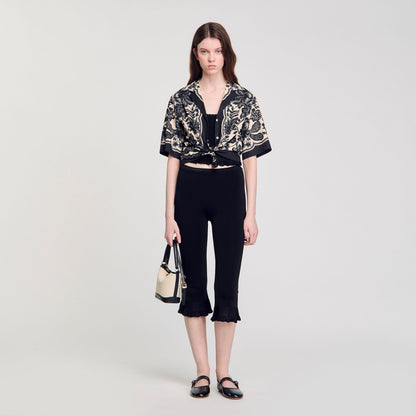 Sandro Tangoso small bag Ecru / Black