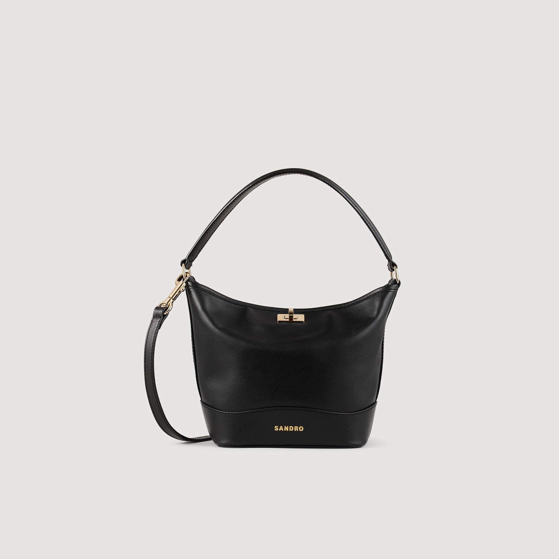 Sandro Tangoso mini leather bag Black