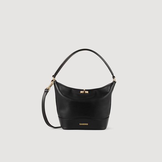 Sandro Tangoso mini leather bag Black