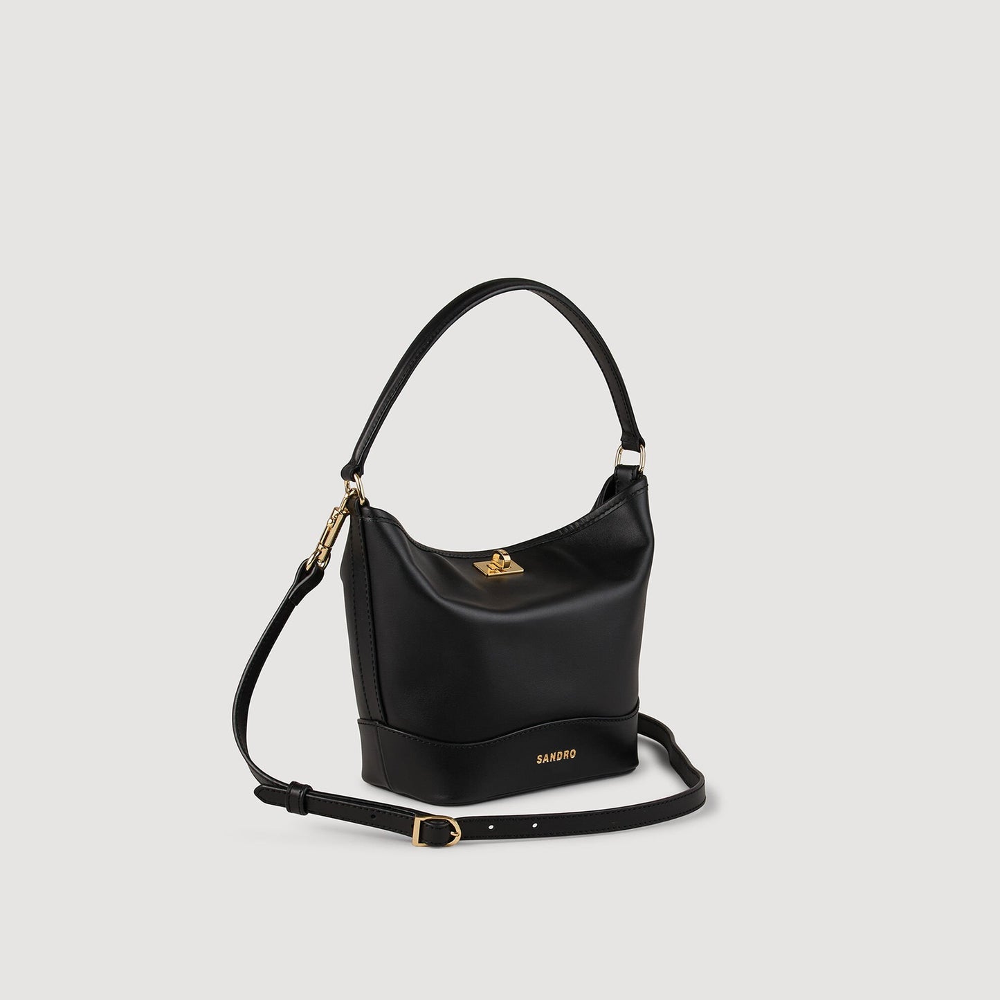 Sandro Tangoso mini leather bag Black