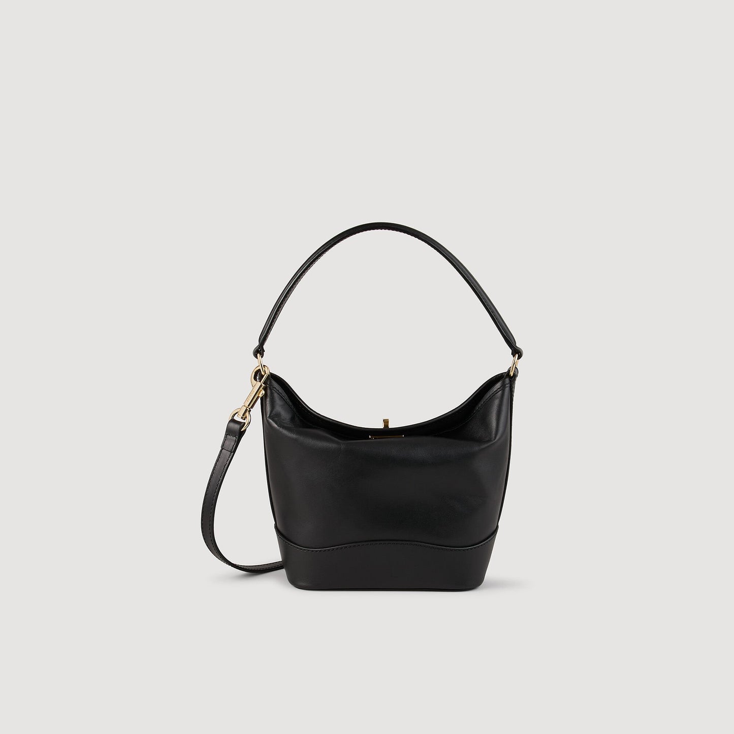 Sandro Tangoso mini leather bag Black