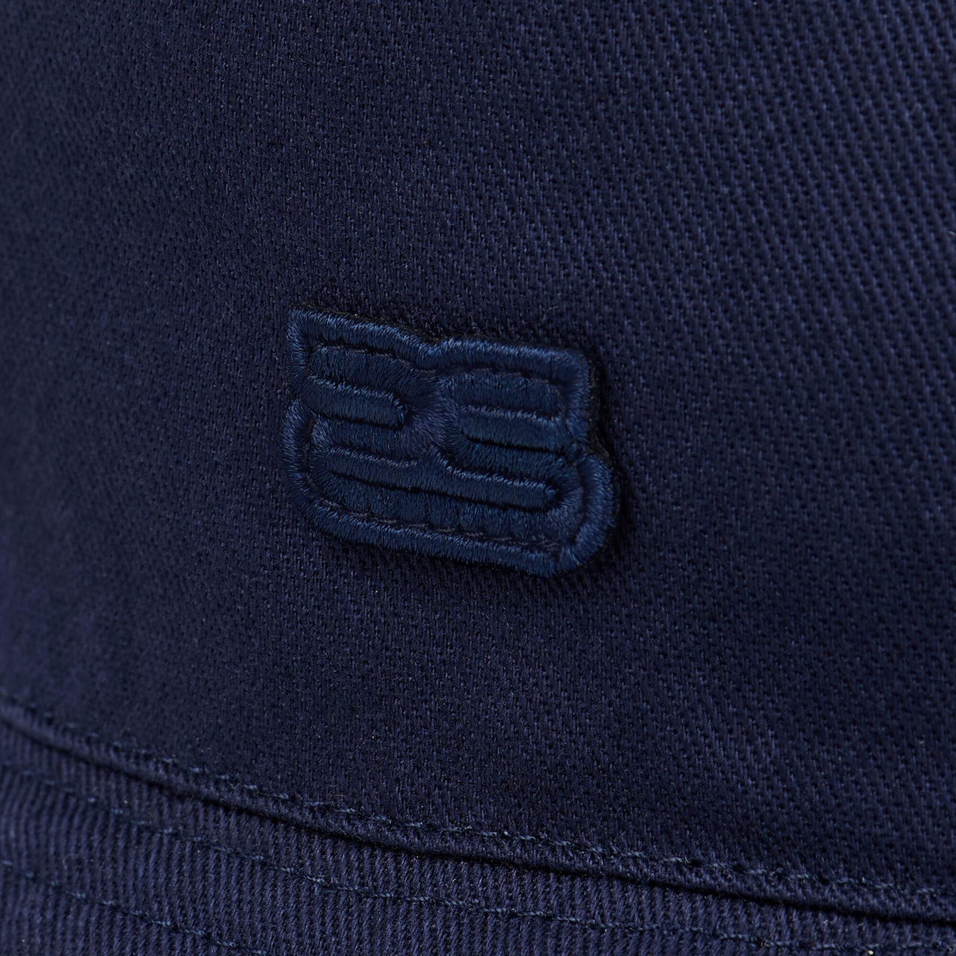 Sandro Cotton bucket hat with patch Navy Blue