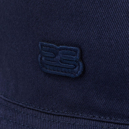 Sandro Cotton bucket hat with patch Navy Blue