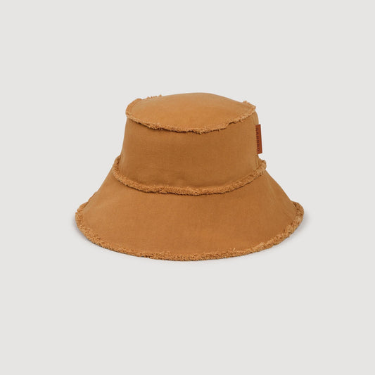Sandro Cotton bucket hat Camel