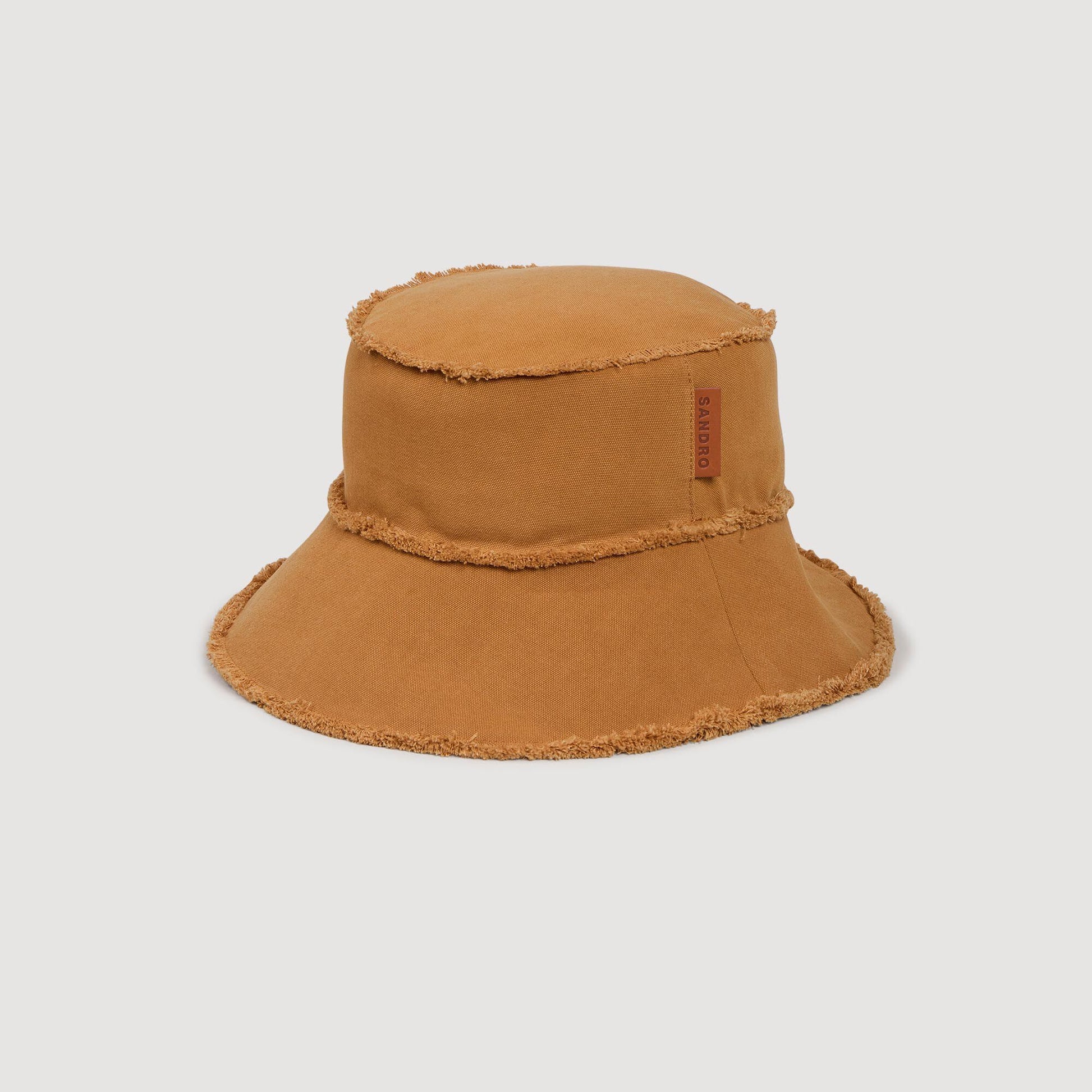 Sandro Cotton bucket hat Camel