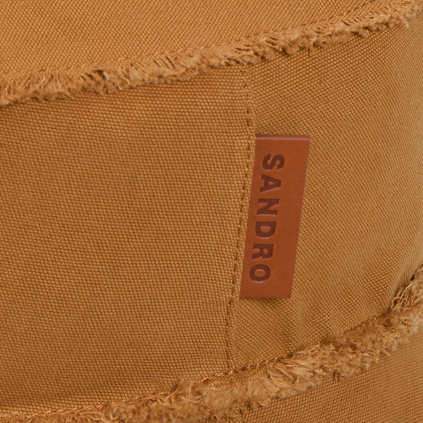 Sandro Cotton bucket hat Camel