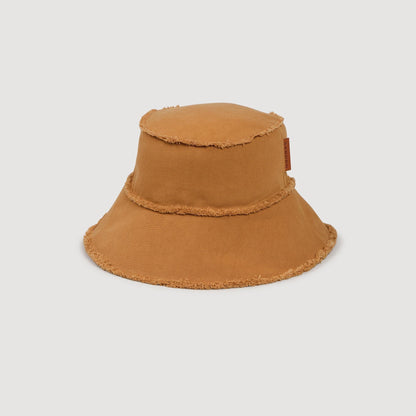 Sandro Cotton bucket hat Camel
