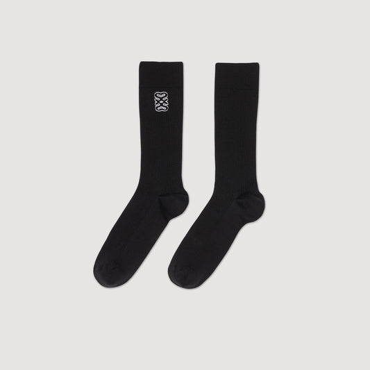 Sandro Embroidered socks Black