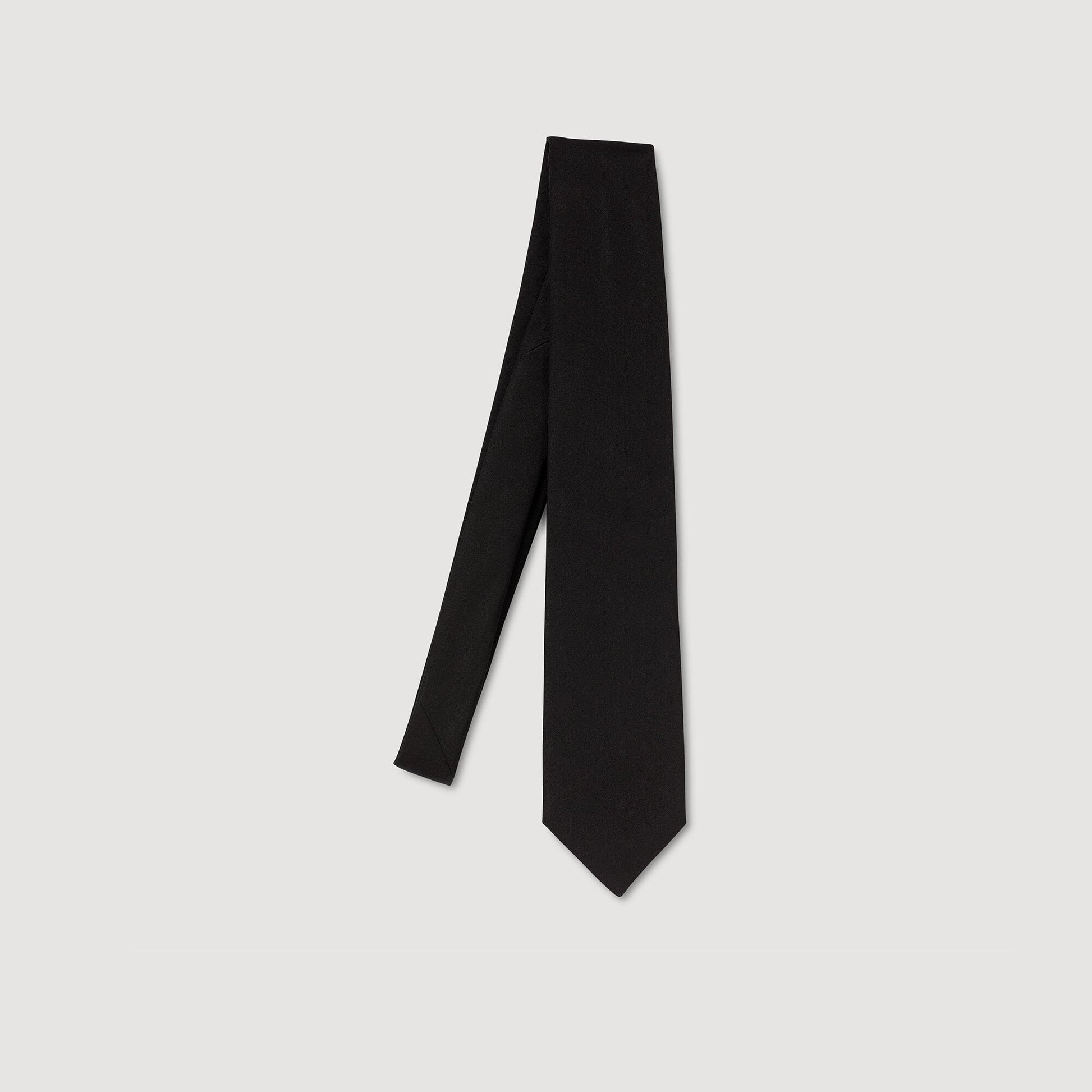 Sandro Silk jacquard tie Black