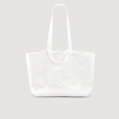 Sandro Crochet tote bag Ecru