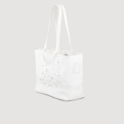 Sandro Crochet tote bag Ecru