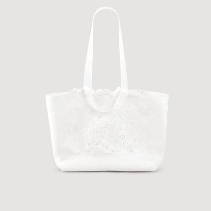 Sandro Crochet tote bag Ecru