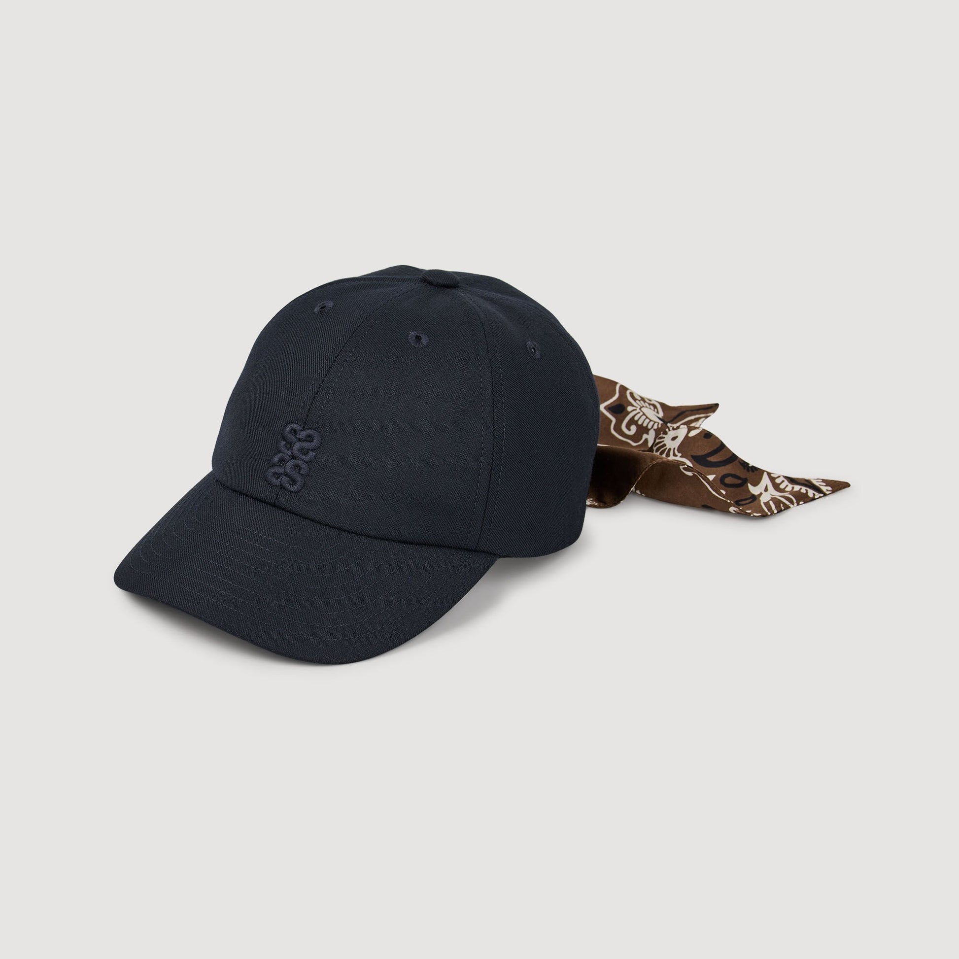 Sandro Cap with tied scarf Blue