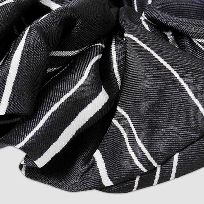 Sandro Striped silk scrunchie Black