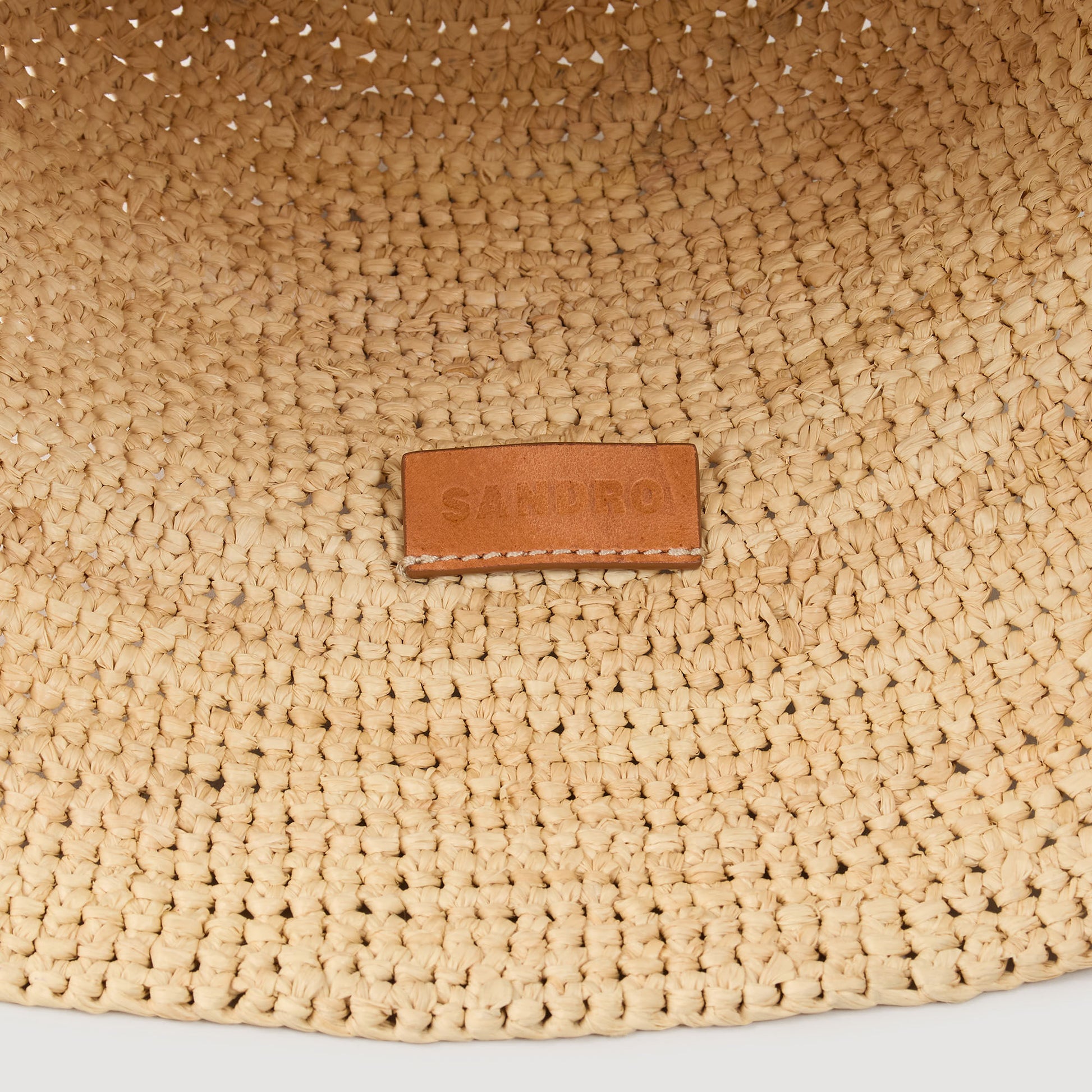 Sandro Raffia bucket hat Natural