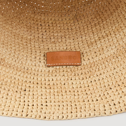 Sandro Raffia bucket hat Natural