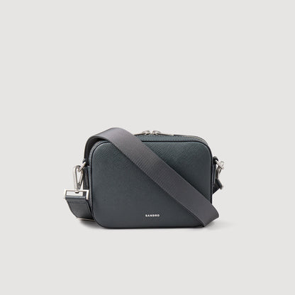 Sandro Small reconstituted leather bag Steel