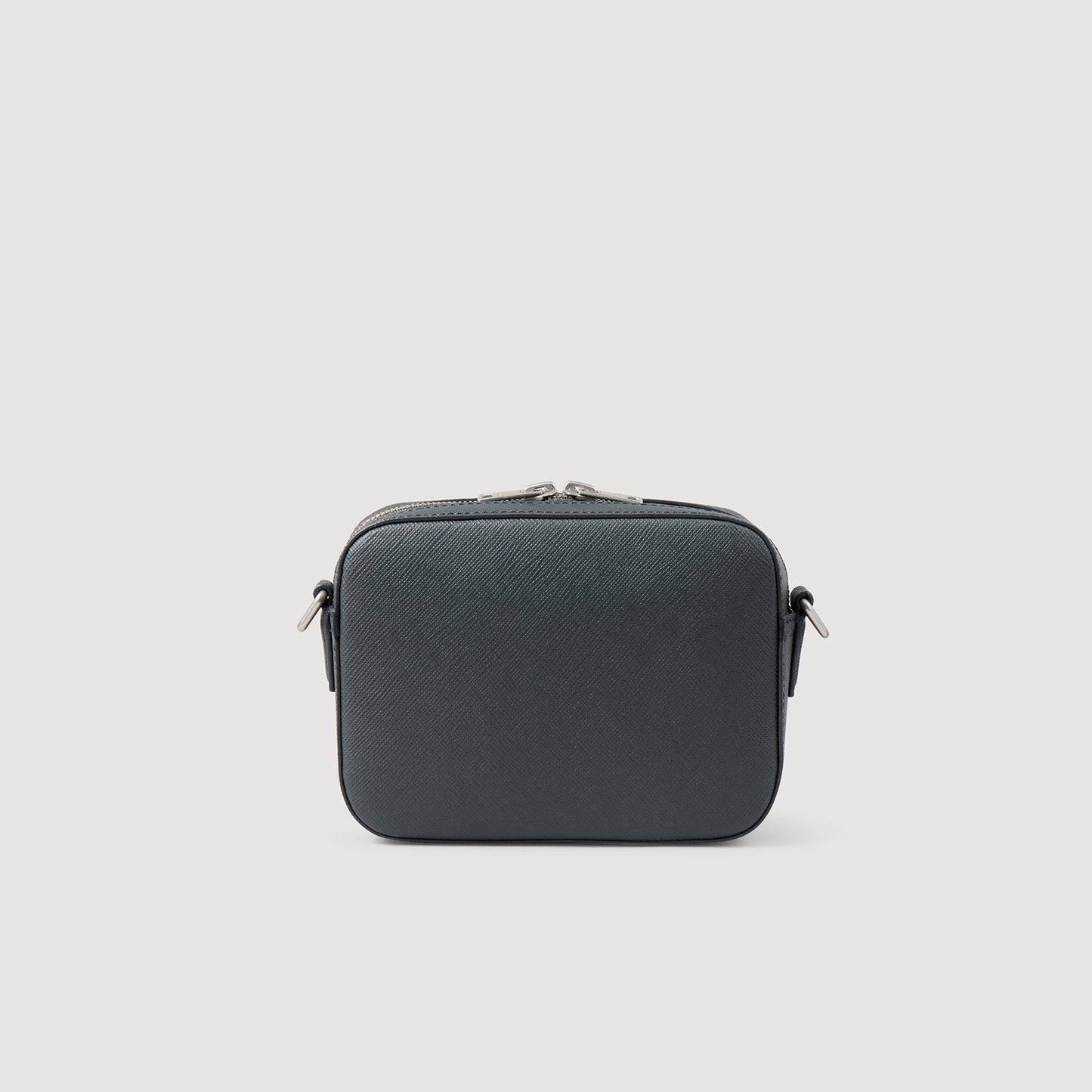 Sandro Small reconstituted leather bag Steel