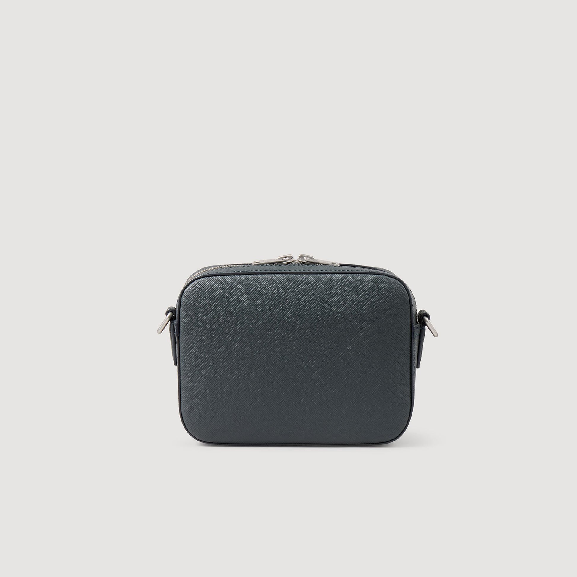 Sandro Small reconstituted leather bag Steel