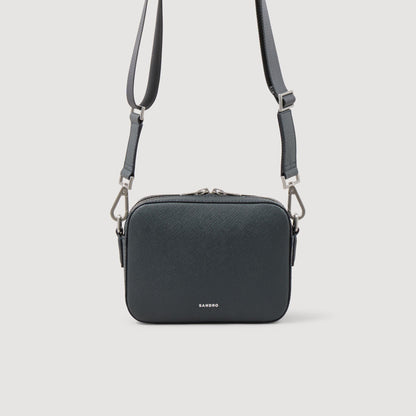 Sandro Small reconstituted leather bag Steel