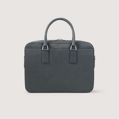 Sandro Reconstituted leather briefcase Steel