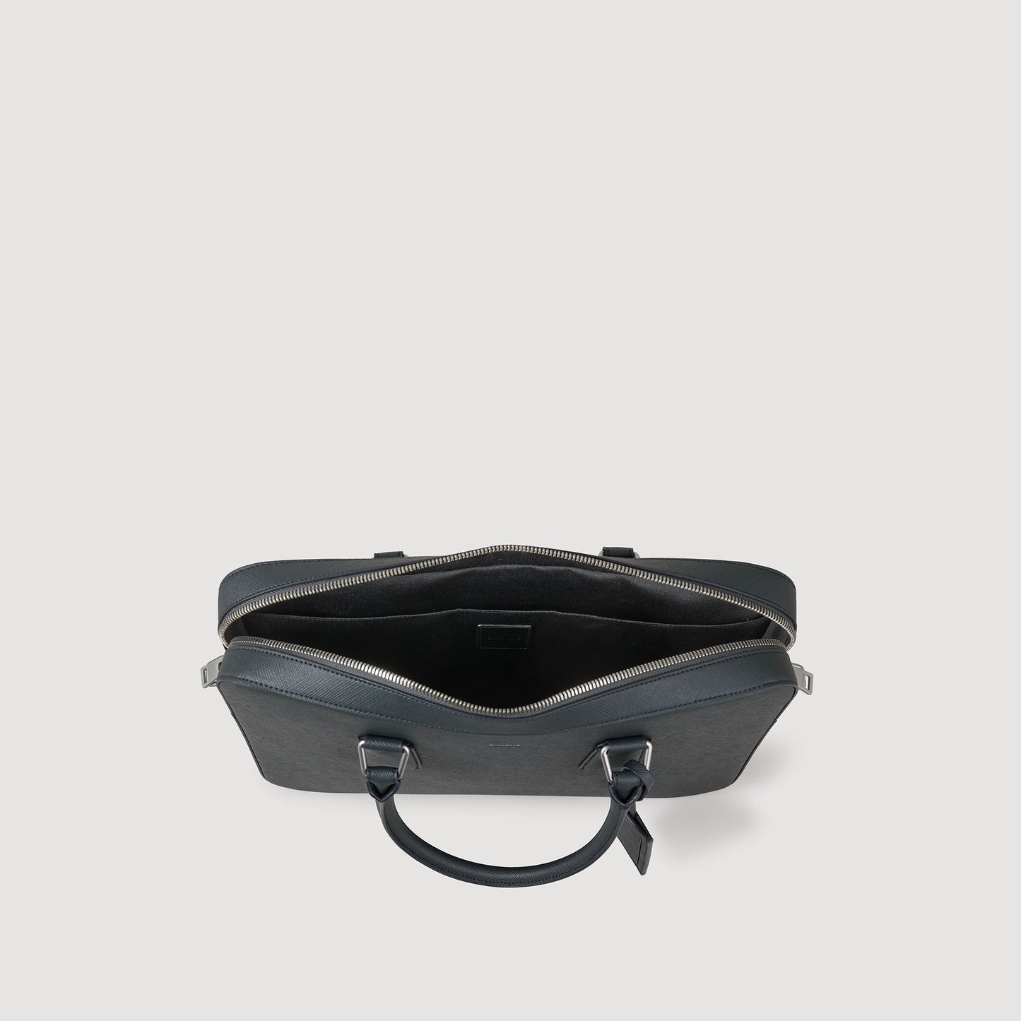 Sandro Reconstituted leather briefcase Steel