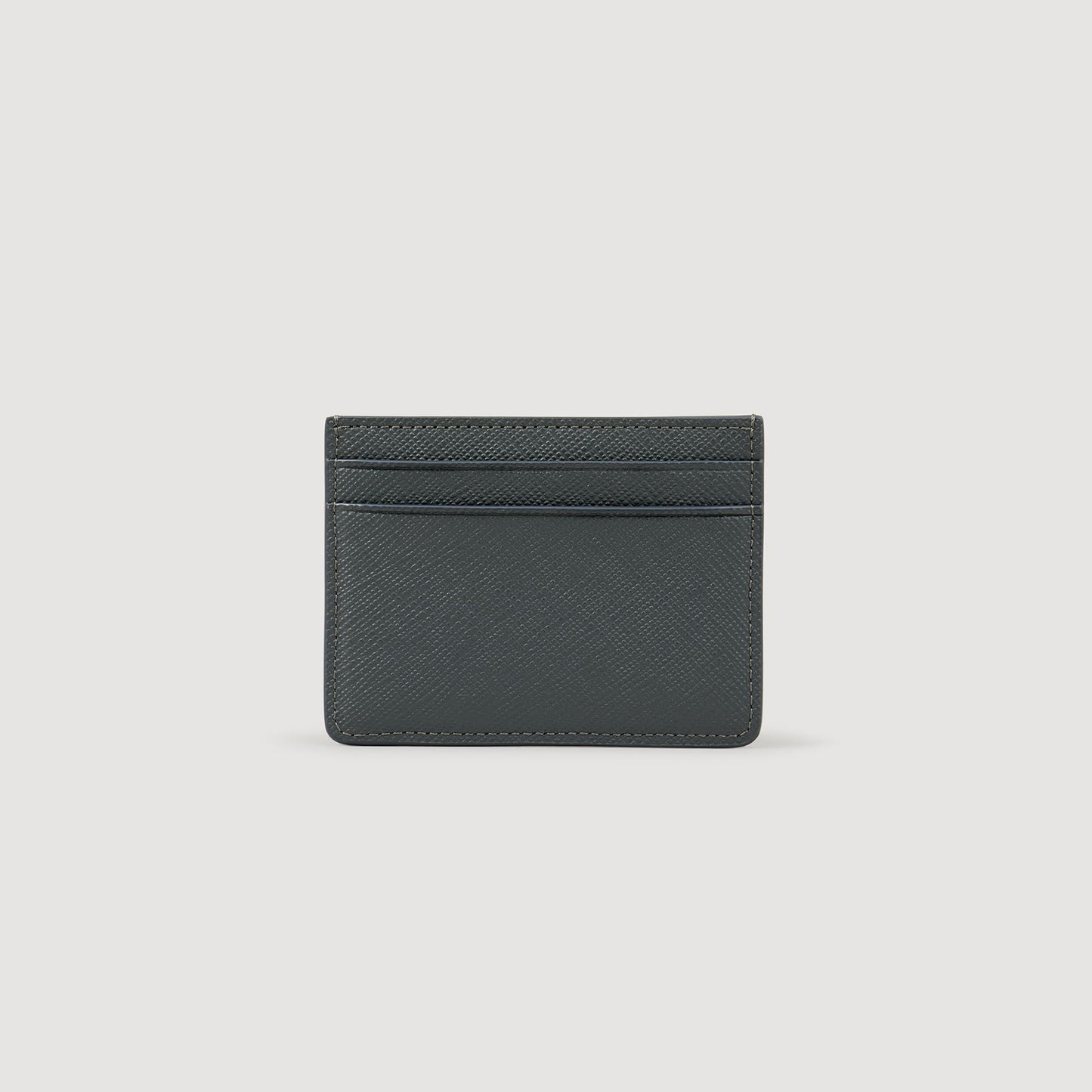 Sandro Reconstituted leather cardholder Steel