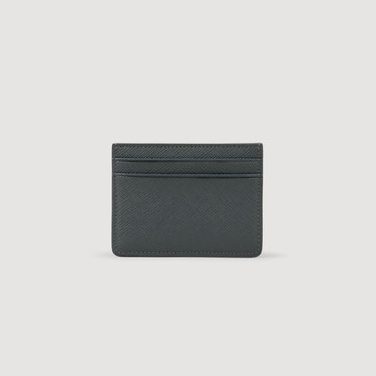 Sandro Reconstituted leather cardholder Steel
