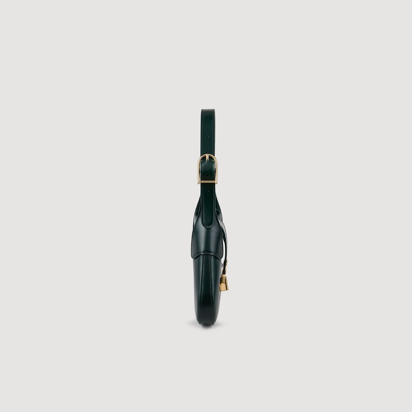 Sandro Janet bag in certified leather Bottle Green