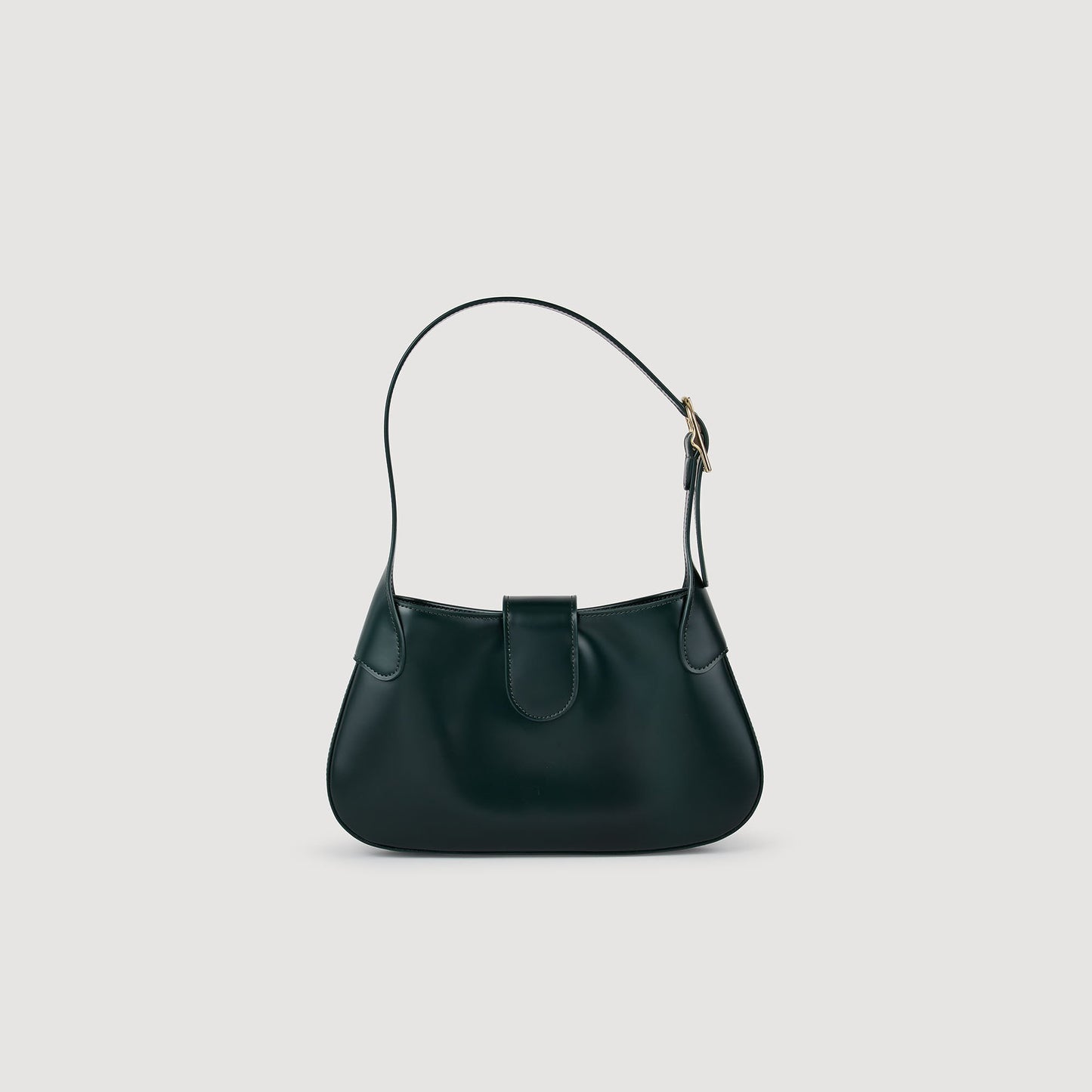 Sandro Janet bag in certified leather Bottle Green