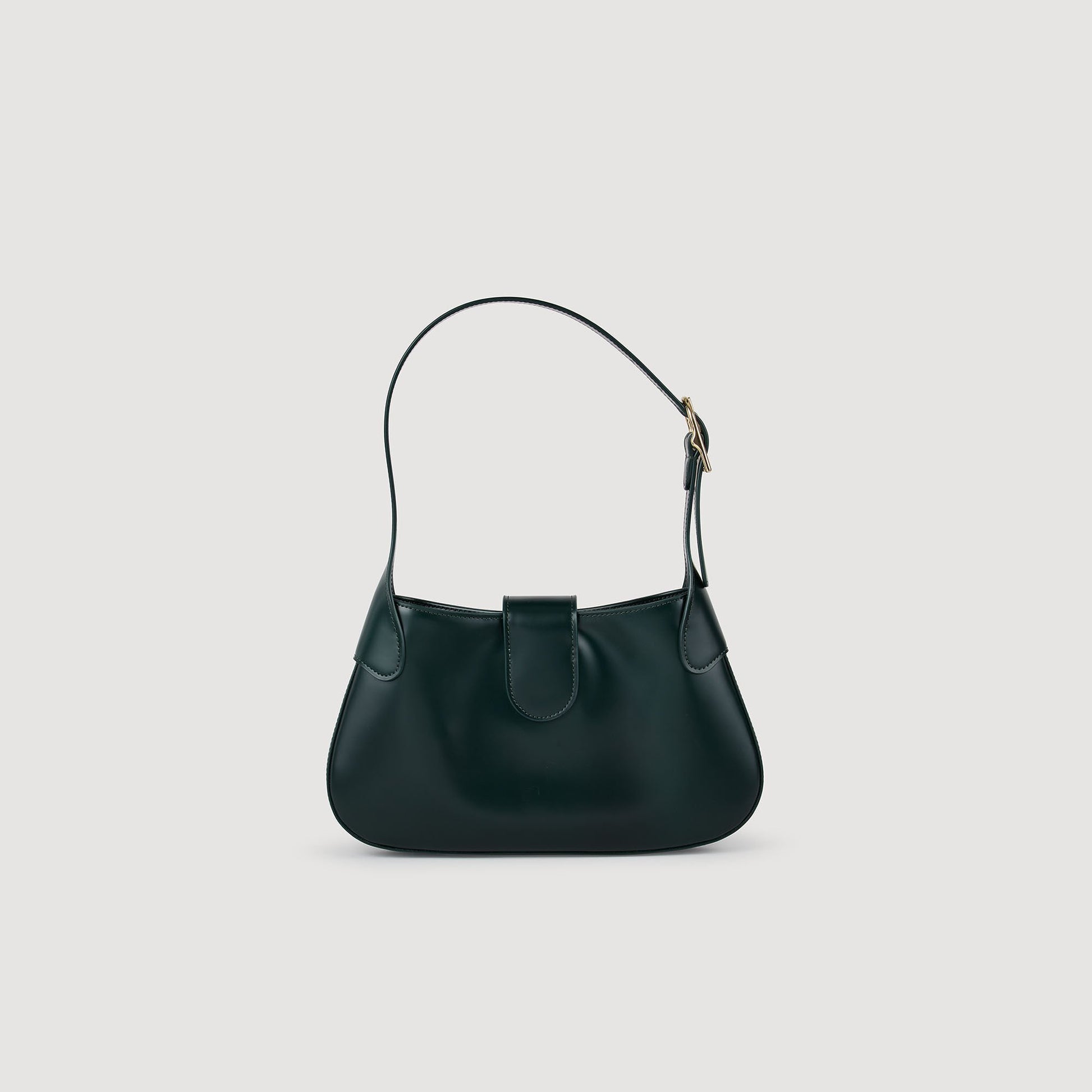 Sandro Janet bag in certified leather Bottle Green