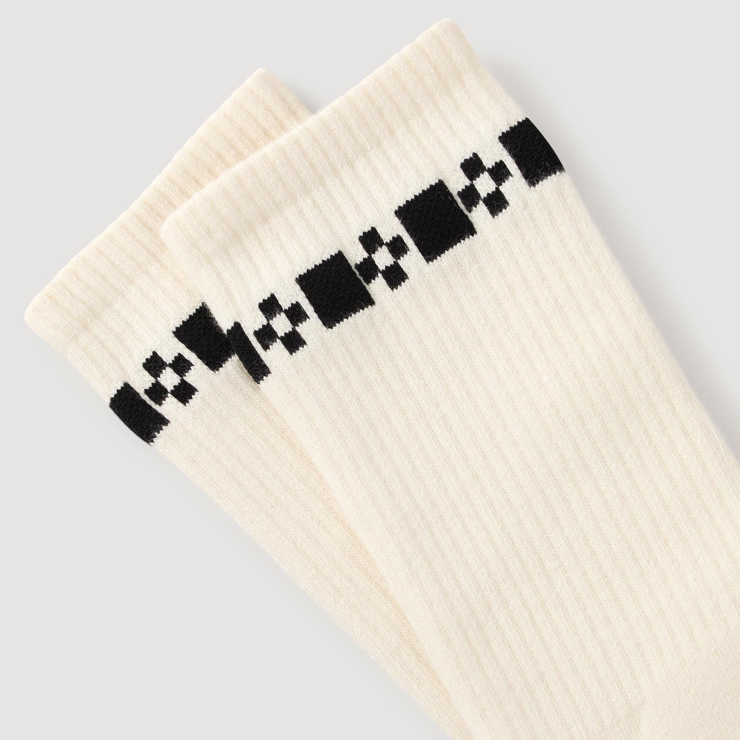 Sandro Cross signature embroidered socks Off White