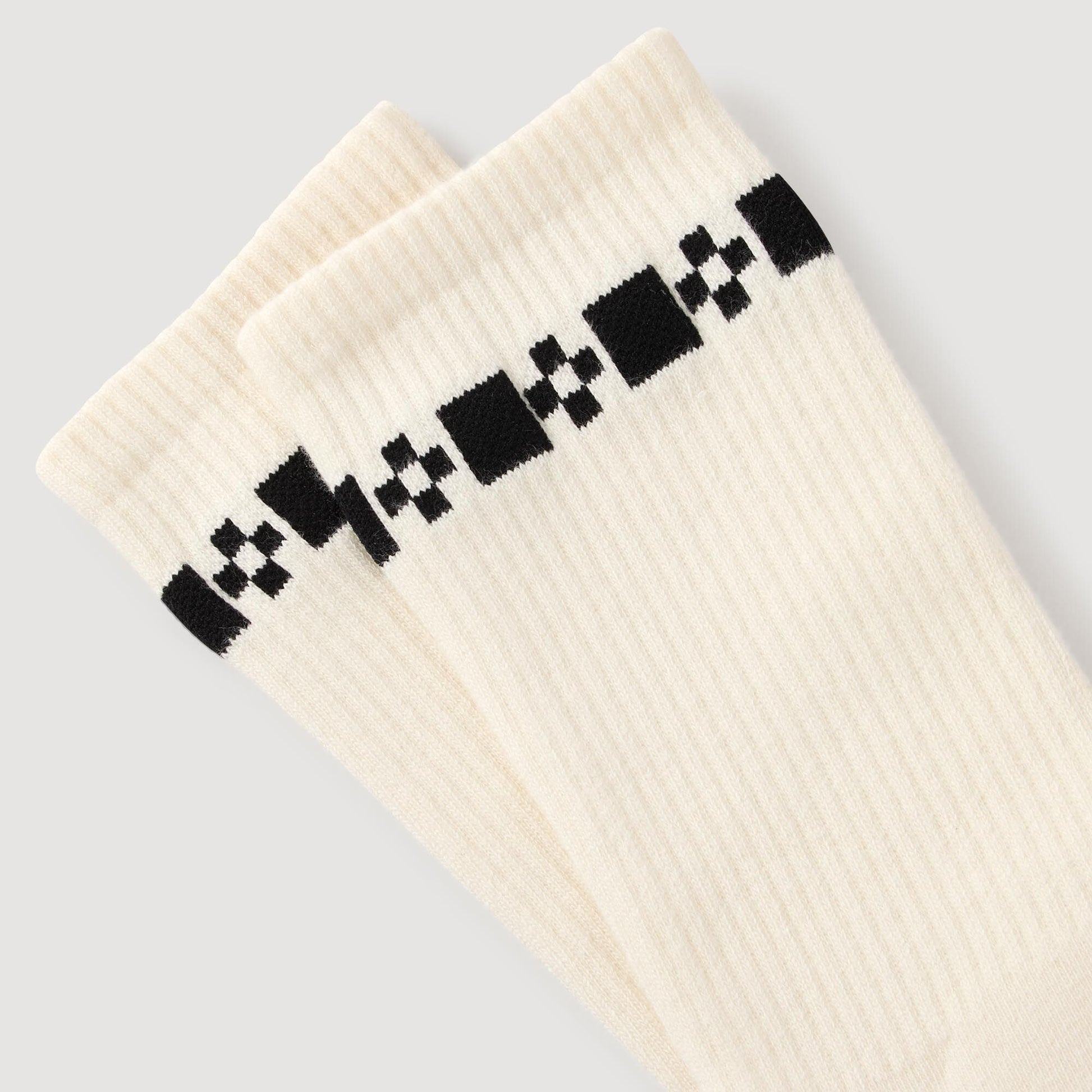 Sandro Cross signature embroidered socks Off White