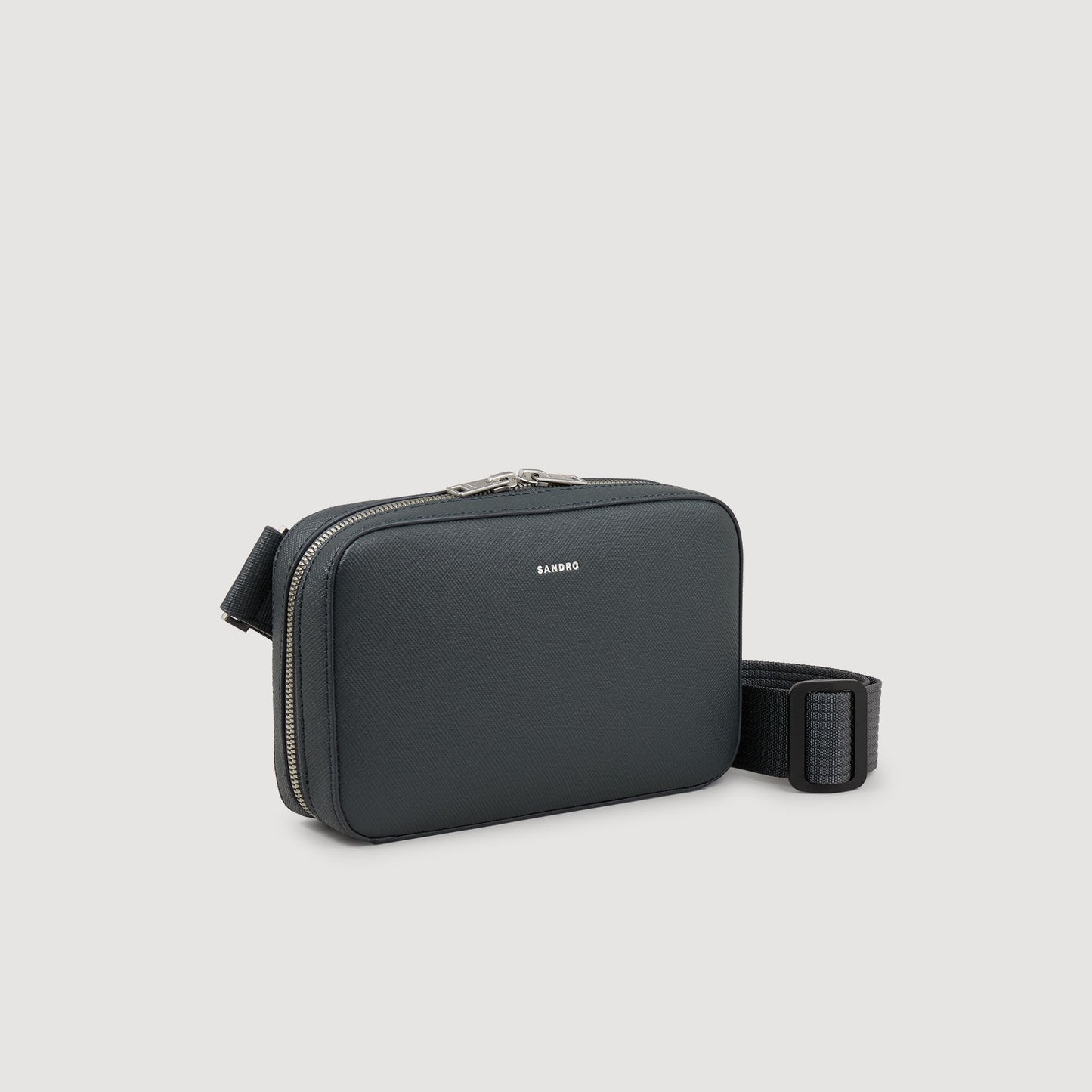 Sandro Small reconstitued leather bag Steel