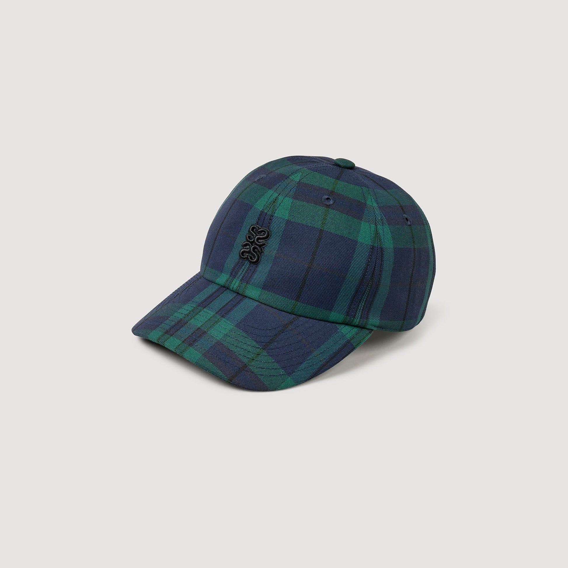 Sandro Checked cap Green / Blue