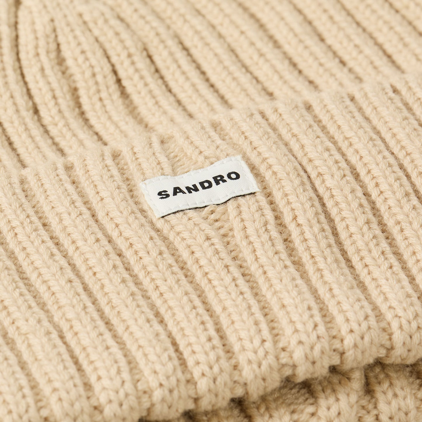 Sandro Knit hat Butter Cream