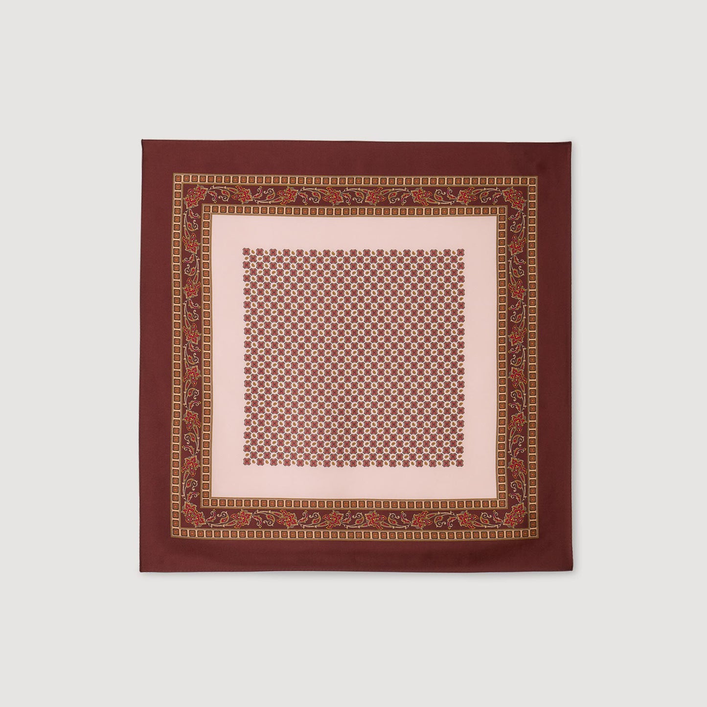 Sandro Placed print scarf Nude / Bordeaux