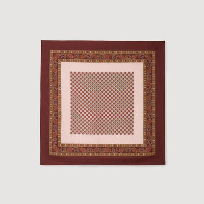 Sandro Placed print scarf Nude / Bordeaux