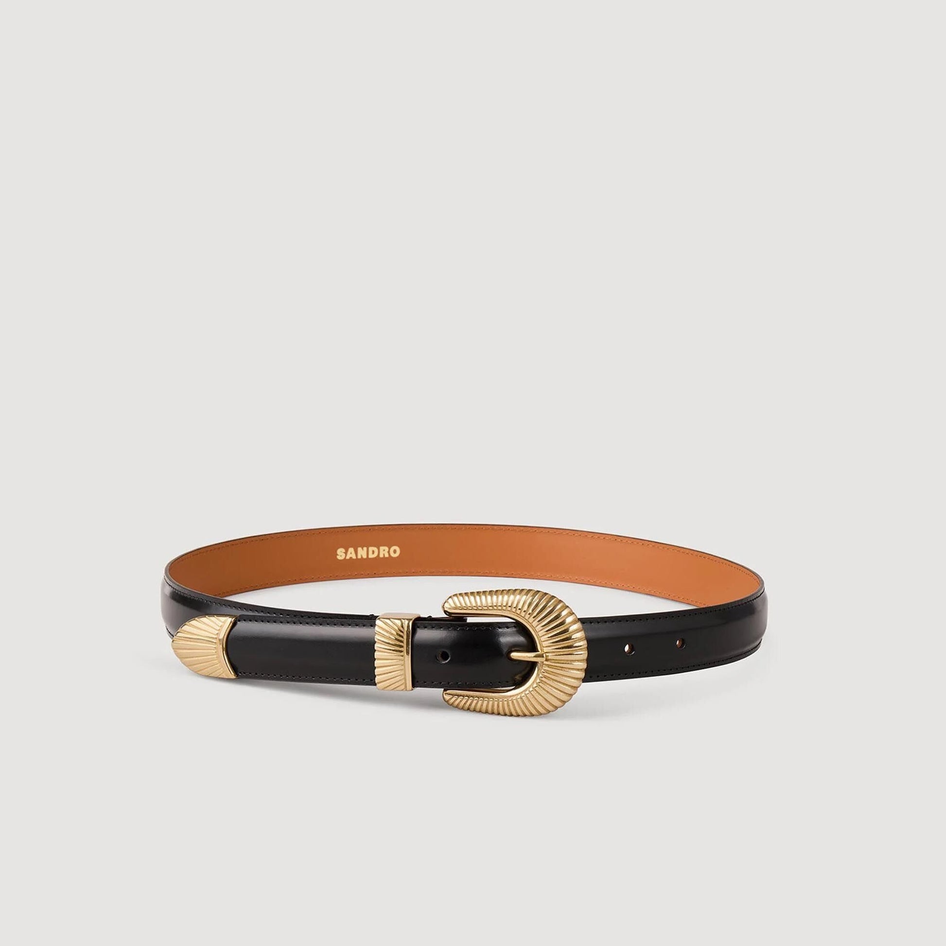 Sandro Leather belt Black