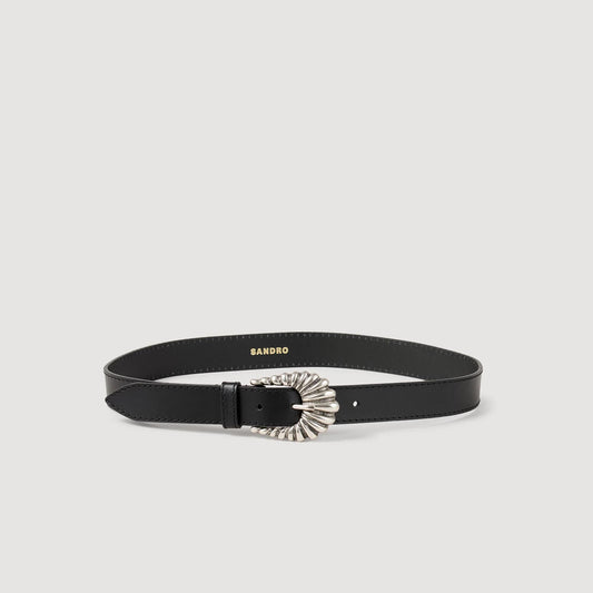 Sandro Leather belt Black