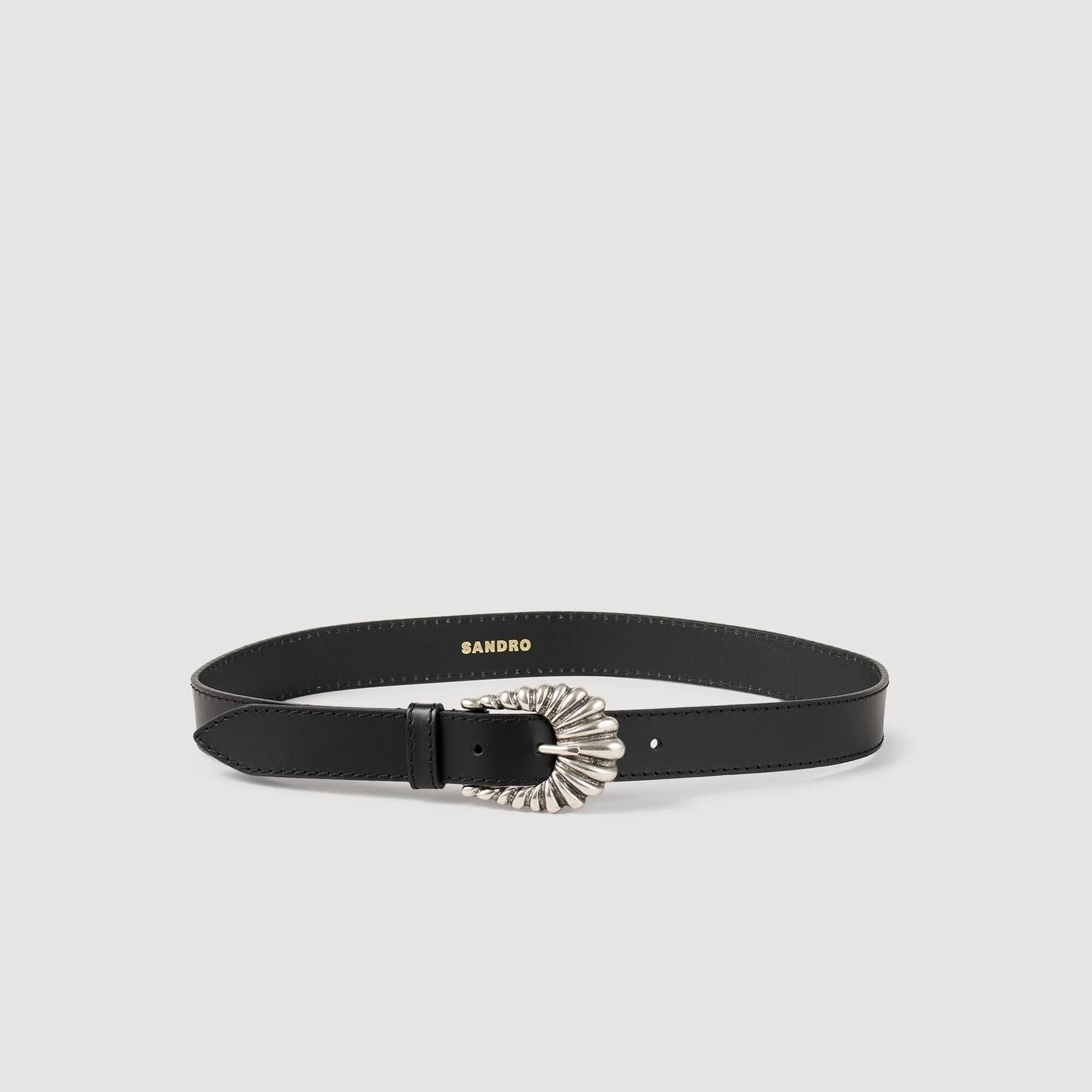 Sandro Leather belt Black