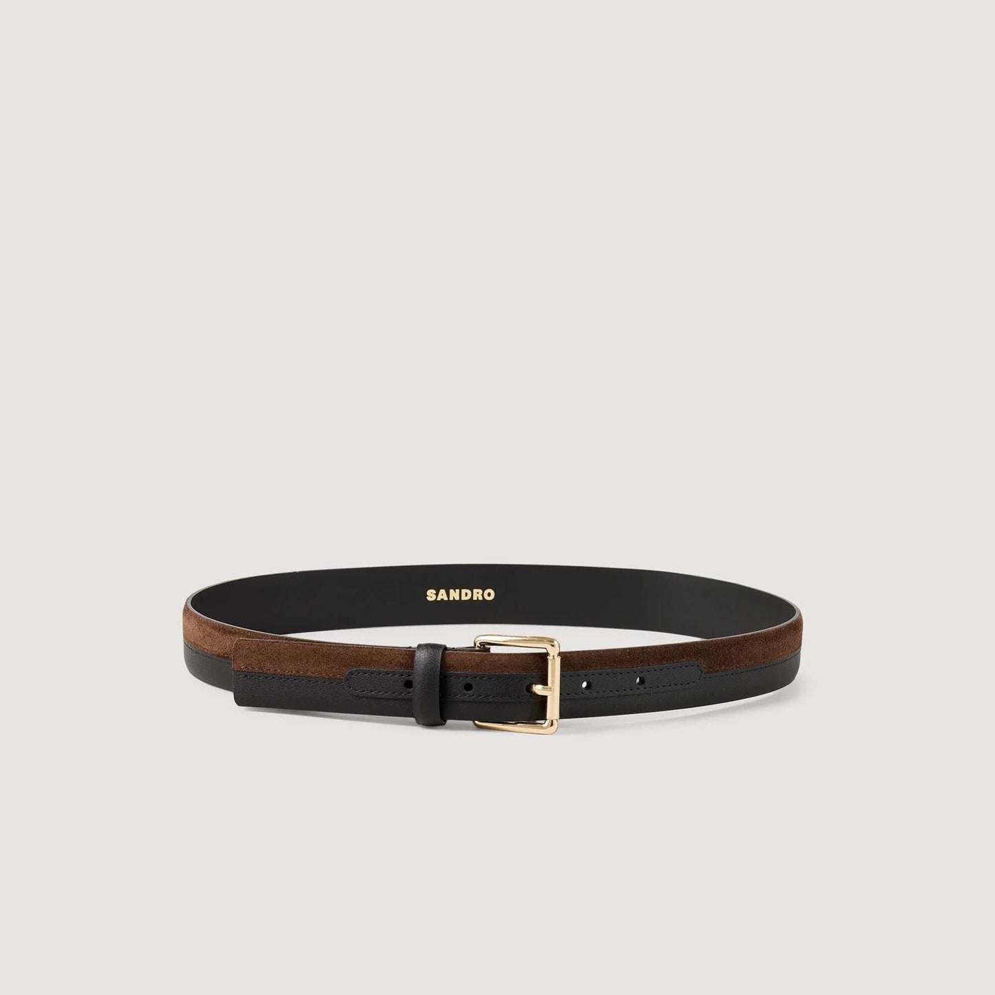 Sandro Two-tone leather belt Brown / Black